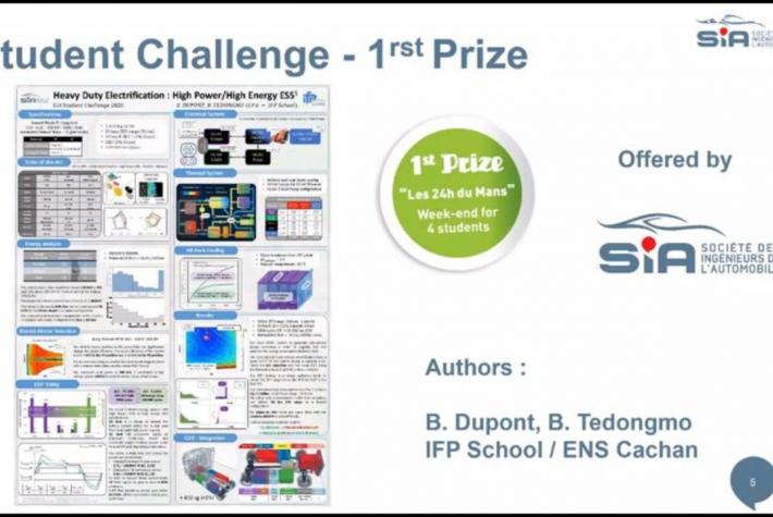 First prize of SIA's Student Challenge awarded to IFP School